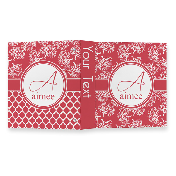 Coral 3 Ring Binders - Full Wrap - 1" - OPEN OUTSIDE