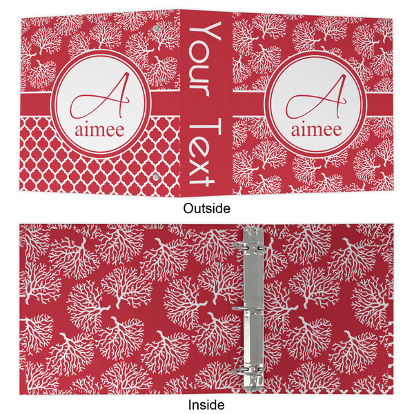 Coral 3 Ring Binders - Full Wrap - 2" - APPROVAL