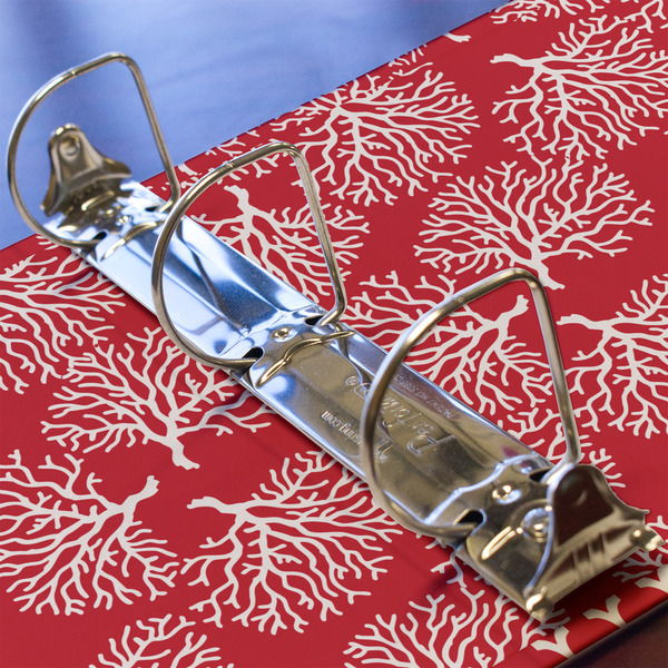 Coral 3 Ring Binders - Full Wrap - 2" - DETAIL