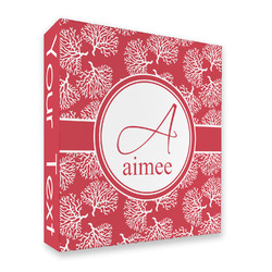 Coral 3 Ring Binder - Full Wrap - 2" (Personalized)