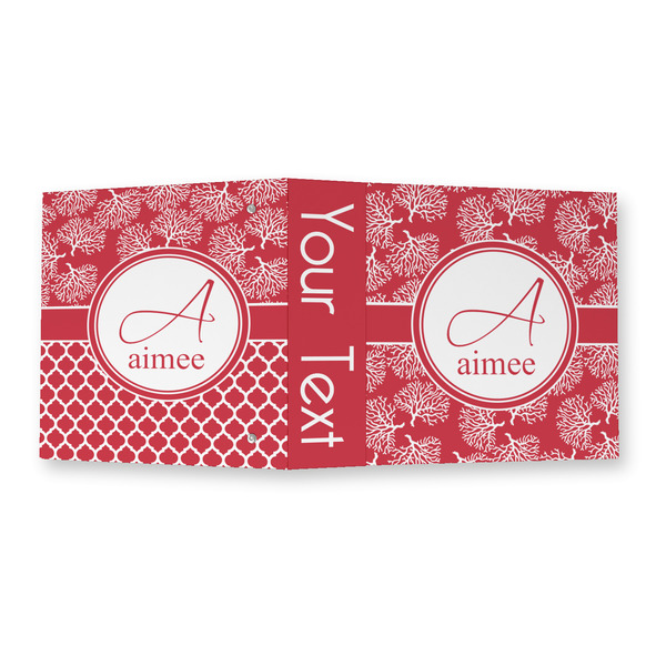 Coral 3 Ring Binders - Full Wrap - 2" - OPEN OUTSIDE