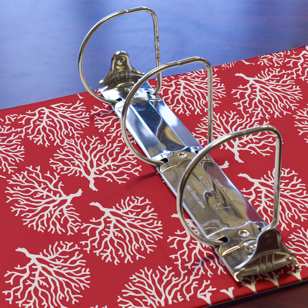 Coral 3 Ring Binders - Full Wrap - 3" - DETAIL