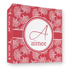 Coral 3 Ring Binder - Full Wrap - 3" (Personalized)