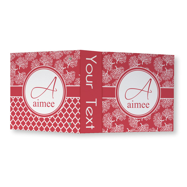 Coral 3 Ring Binders - Full Wrap - 3" - OPEN OUTSIDE