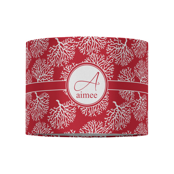 Coral 8" Drum Lampshade - FRONT (Fabric)
