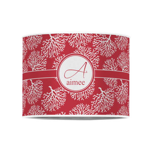 Coral 8" Drum Lampshade - FRONT (Poly Film)