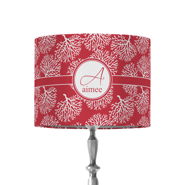 Custom Coral 8" Drum Lamp Shade - Fabric (Personalized)