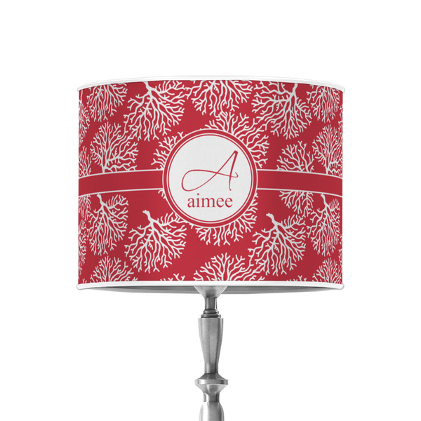 Custom Coral 8" Drum Lamp Shade - Poly-film (Personalized)