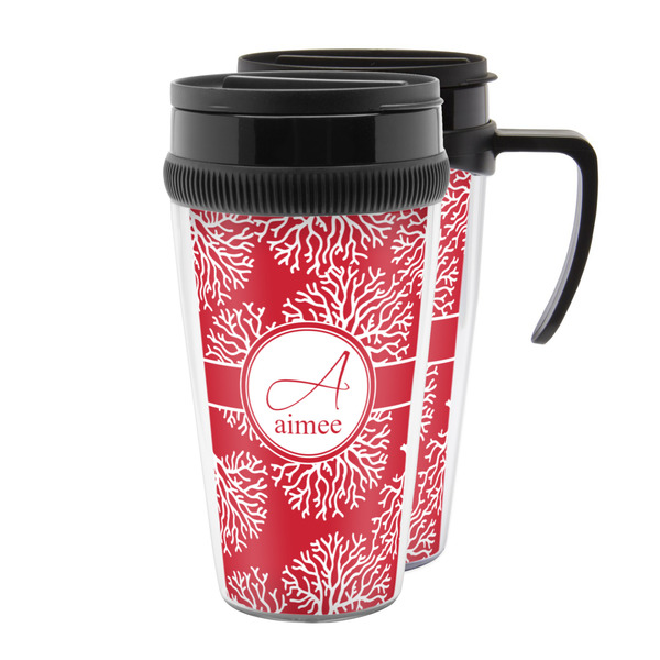 Custom Coral Acrylic Travel Mug (Personalized)