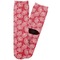Coral Adult Crew Socks - Single Pair - Front and Back