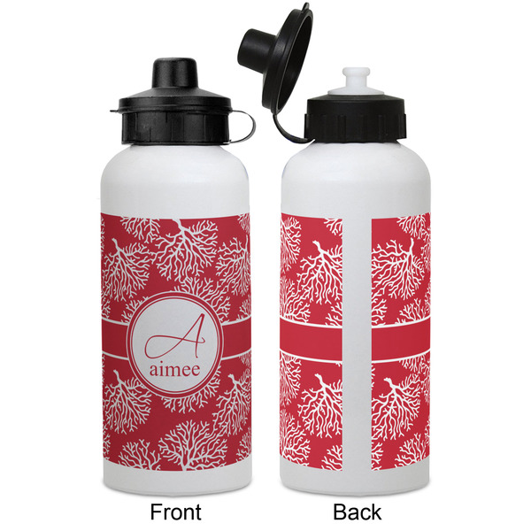 Coral Aluminum Water Bottle - White APPROVAL