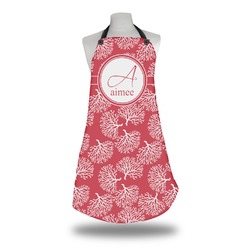 Coral Apron w/ Name and Initial
