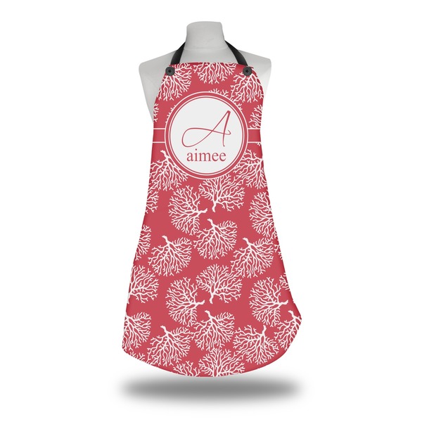 Custom Coral Apron w/ Name and Initial