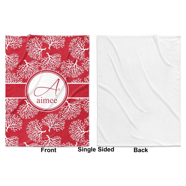 Coral Baby Blanket (Single Side - Printed Front, White Back)