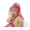 Coral Baby Hooded Towel on Child