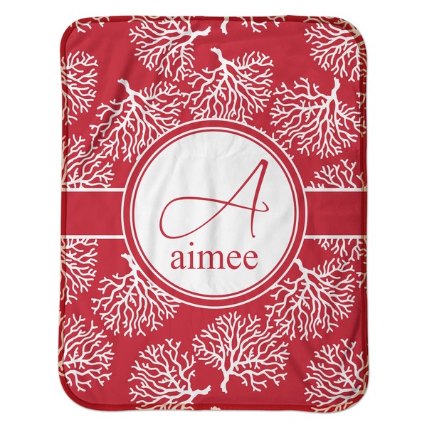 Coral Baby Sherpa Blanket - Flat