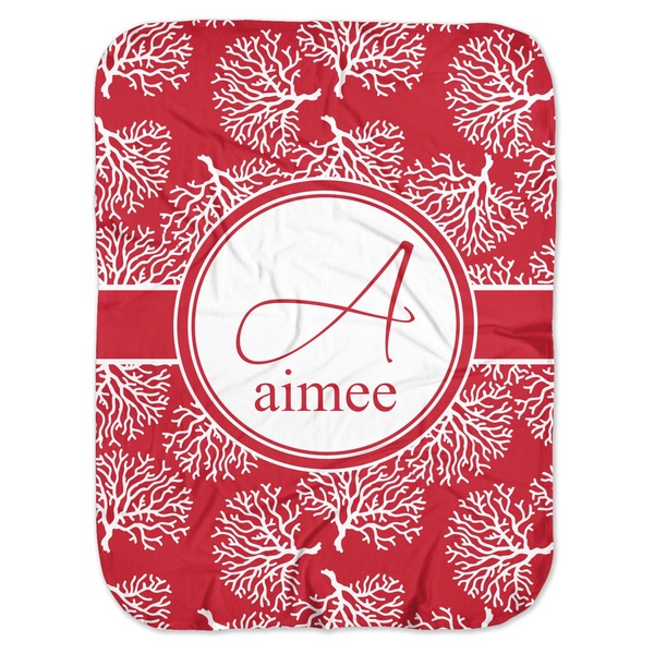 Custom Coral Baby Swaddling Blanket (Personalized)