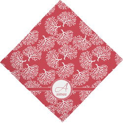 Coral Dog Bandana Scarf w/ Name and Initial
