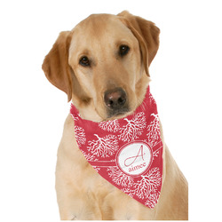 Coral Dog Bandana Scarf w/ Name and Initial