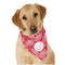 Coral Dog Bandana Scarf w/ Name and Initial