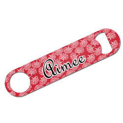 Coral Bar Bottle Opener - White w/ Name and Initial