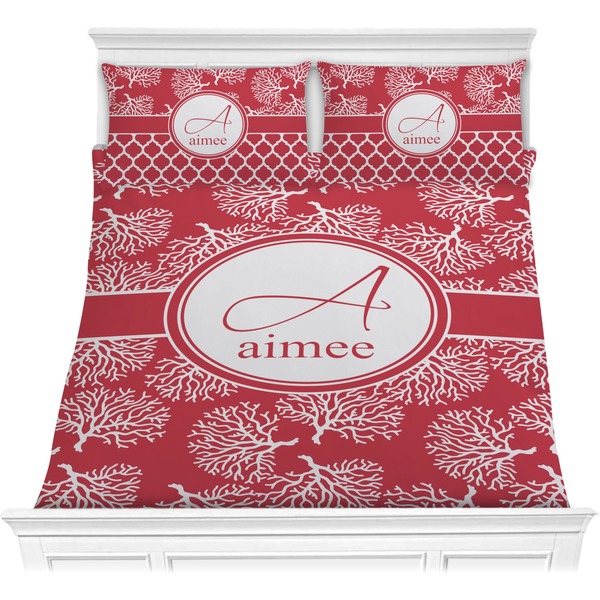 Custom Coral Comforter Set - Full / Queen (Personalized)