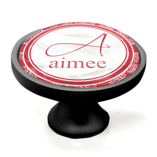 Coral Black Custom Cabinet Knob (Side)