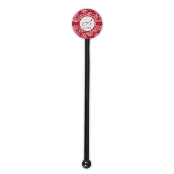 Coral Black Plastic 5.5" Stir Stick - Round - Single Stick