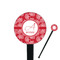 Coral 7" Round Plastic Stir Sticks - Black - Single Sided (Personalized)