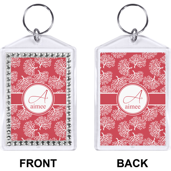 Coral Bling Keychain (Front + Back)