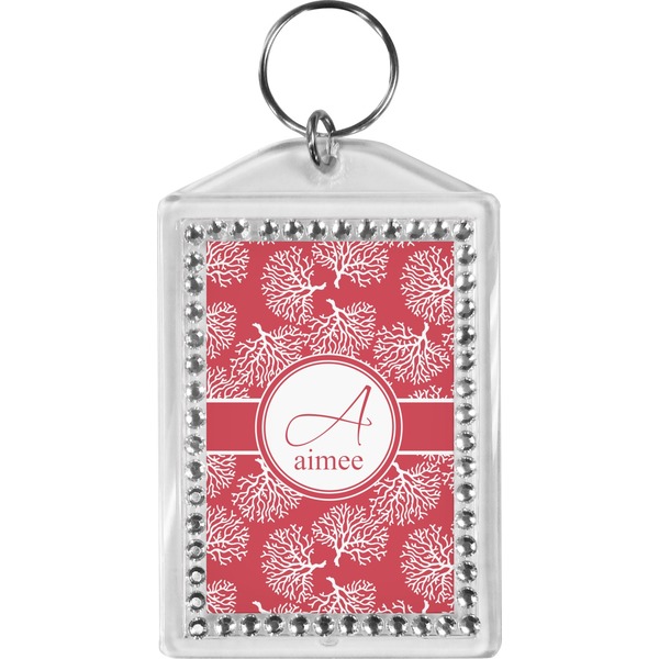 Custom Coral Bling Keychain (Personalized)