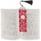Coral Bookmark with tassel - In book