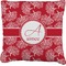 Coral Faux-Linen Throw Pillow 18" (Personalized)