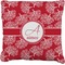 Coral Faux-Linen Throw Pillow 20" (Personalized)