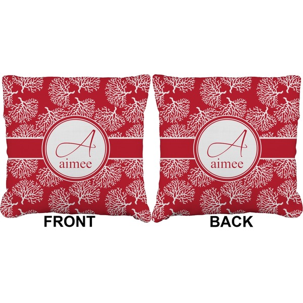 Coral Burlap Pillow Approval