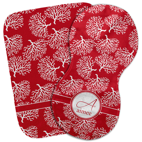 Custom Coral Burp Cloth (Personalized)