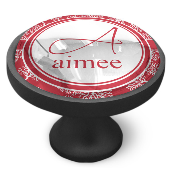 Coral Cabinet Knob - Black - Side