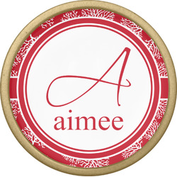 Coral Cabinet Knob - Gold (Personalized)