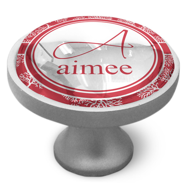 Coral Cabinet Knob - Nickel - Side