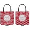 Coral Canvas Tote - Front and Back