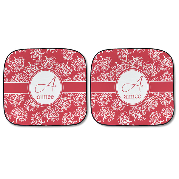 Coral Car Sun Shades - FRONT
