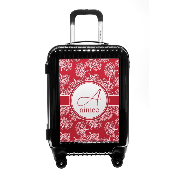 Custom Coral Carry On Hard Shell Suitcase (Personalized)