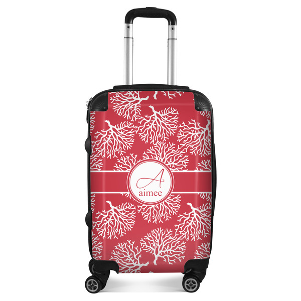 Custom Coral Suitcase - 20" Carry On (Personalized)