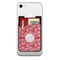 Coral Cell Phone Credit Card Holder w/ Phone