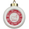 Coral Ceramic Ball Ornament (Personalized)