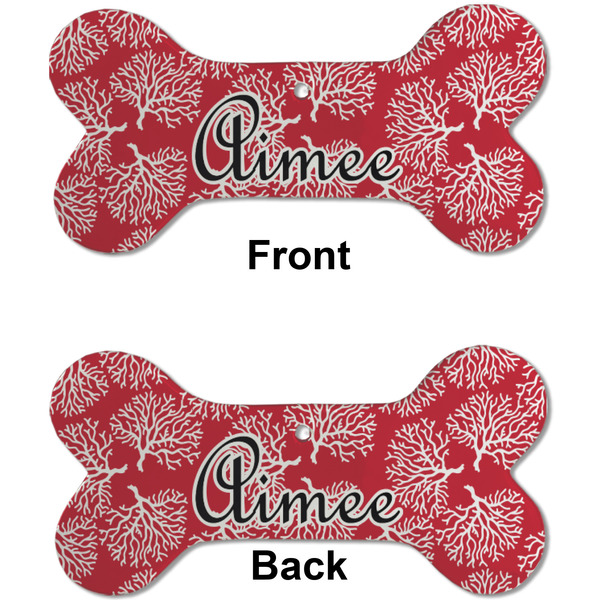 Coral Ceramic Flat Ornament - Bone Front & Back (APPROVAL)