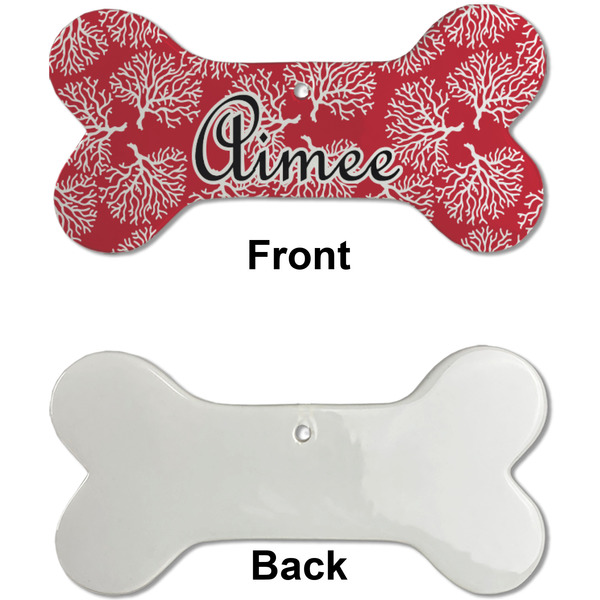 Coral Ceramic Flat Ornament - Bone Front & Back Single Print (APPROVAL)