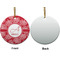 Coral Ceramic Flat Ornament - Circle Front & Back (APPROVAL)
