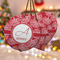 Coral Ceramic Ornament w/ Name and Initial