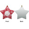 Coral Ceramic Flat Ornament - Star Front & Back (APPROVAL)